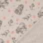 Preview: French Terry angeraut Frozen Schwarz/ Rot auf grau meliert 